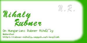 mihaly rubner business card